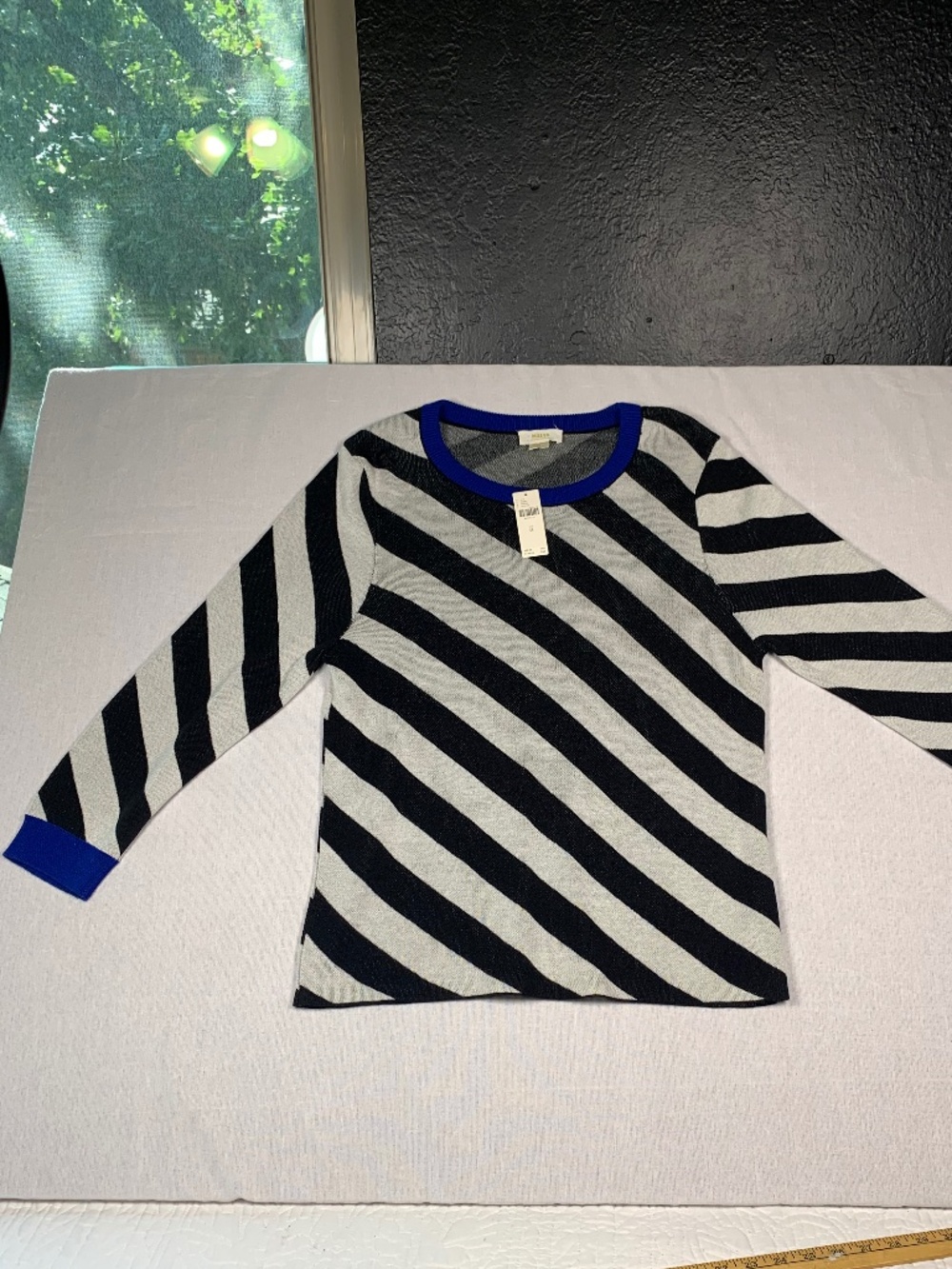 Maeve (Anthropologie) black and white striped sweater NWT sz XL